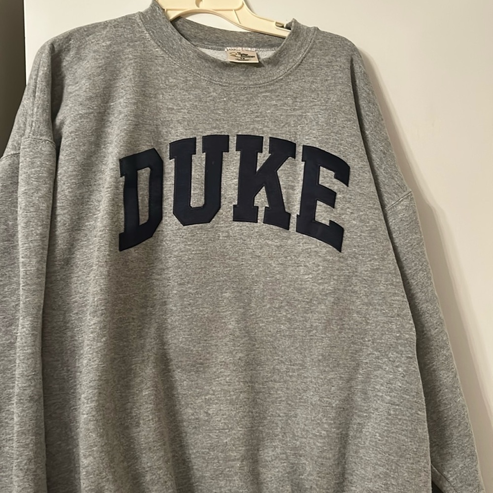 Duke University Blue Devils cotton exchange sweatshirt gray navy 2X EUC